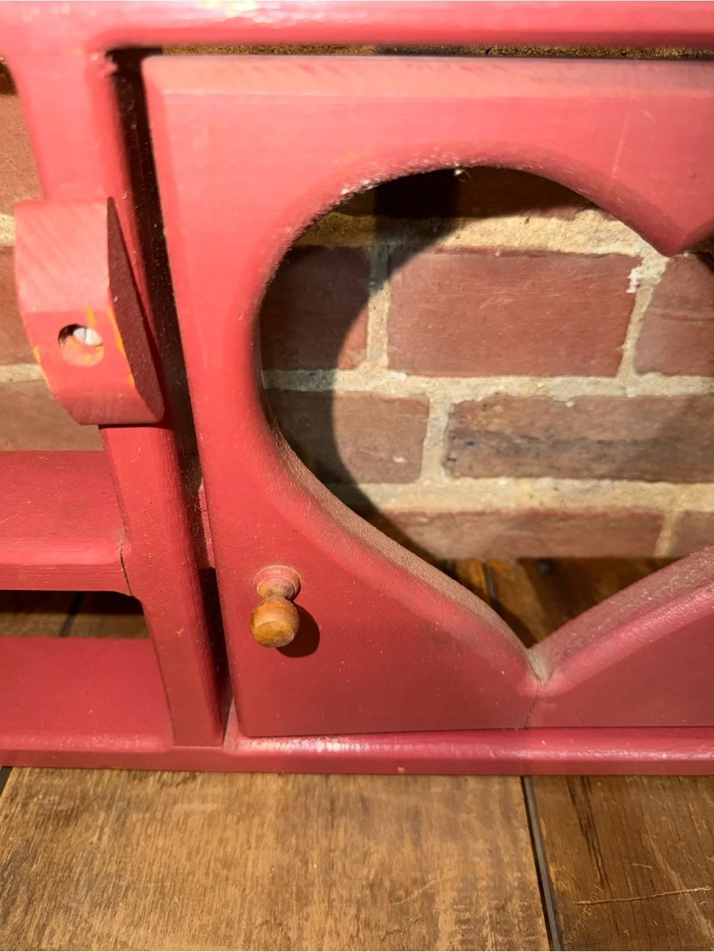 Wooden Wall Shelf Heart Cutout Cubby Display Knick Knack Farmhouse